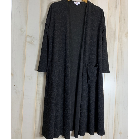 LuLaRoe Sweaters - LuLaRoe Black Duster Cardigan Pockets Size S
